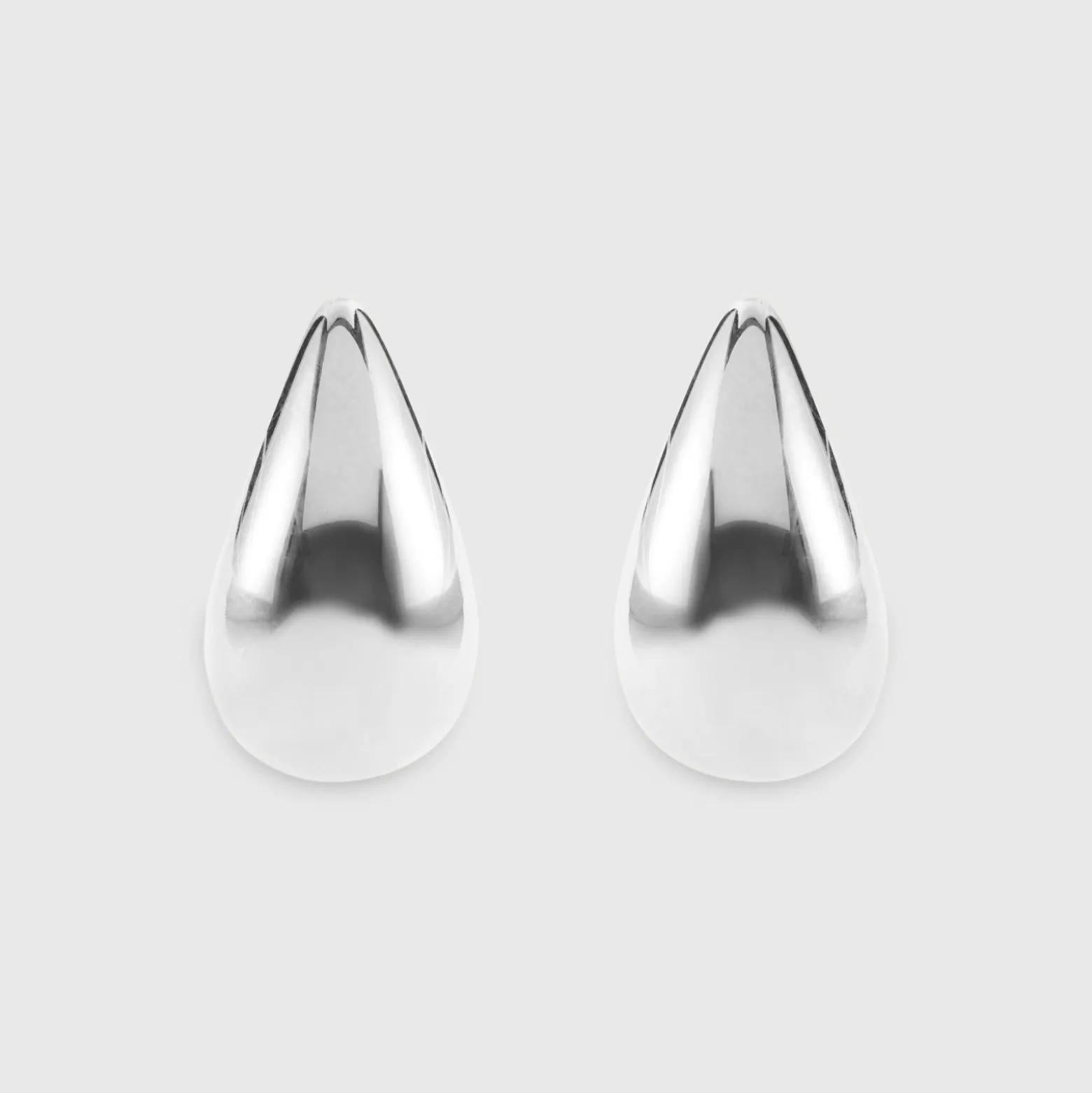 Boucles d'oreilles puces goutte 18 mm argent