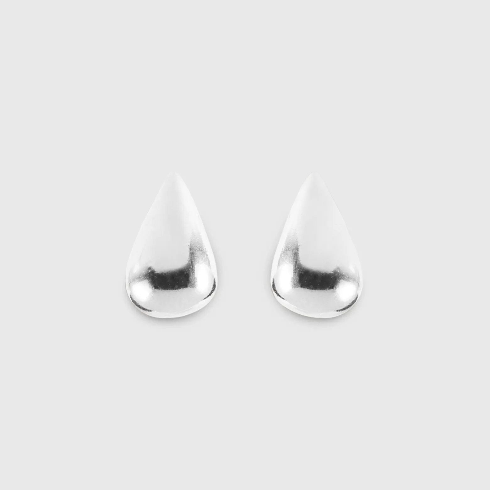 Boucles d'oreilles puces goutte 10 mm argent