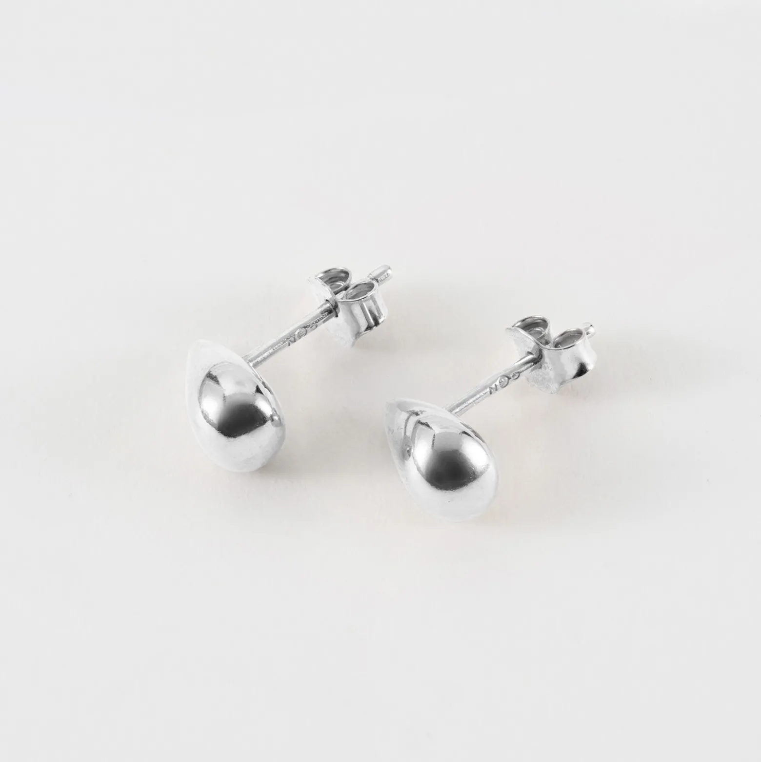 Boucles d'oreilles puces goutte 10 mm argent