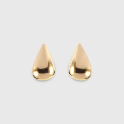 Boucles d'oreilles puces goutte 10 mm plaqué or