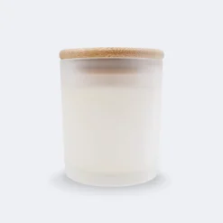 Bougie parfumée Fleur d'oranger personnalisé couvercle bois gravé