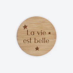 Bougie parfumée Fleur d'oranger personnalisé couvercle bois gravé