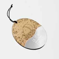 Boule de Noël personnalisée Bébé bois gravé - HappyBulle x MyLovelyThing