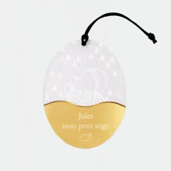 Boule de Noël personnalisée Bébé acrylique givré gravé - HappyBulle x MyLovelyThing