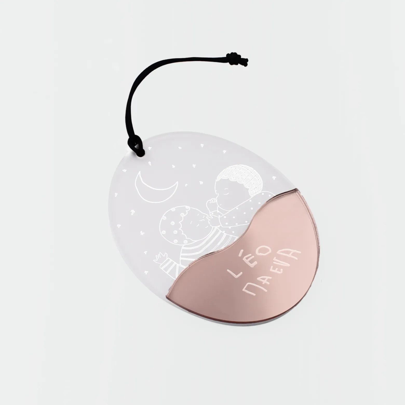 Boule de Noël personnalisée Bébé acrylique givré gravé - HappyBulle x MyLovelyThing