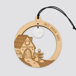 Boule de Noël personnalisée bois gravé - édition spéciale 