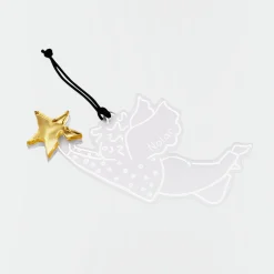 Boule de Noël personnalisée Ange Etoile acrylique givré gravé - HappyBulle x MyLovelyThing