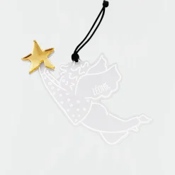 Boule de Noël personnalisée Ange Etoile acrylique givré gravé - HappyBulle x MyLovelyThing