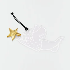 Boule de Noël personnalisée Ange Etoile acrylique givré gravé - HappyBulle x MyLovelyThing