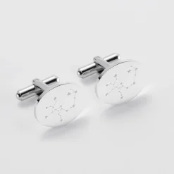 Boutons de manchette personnalisés gravés acier ovale 15x19 mm