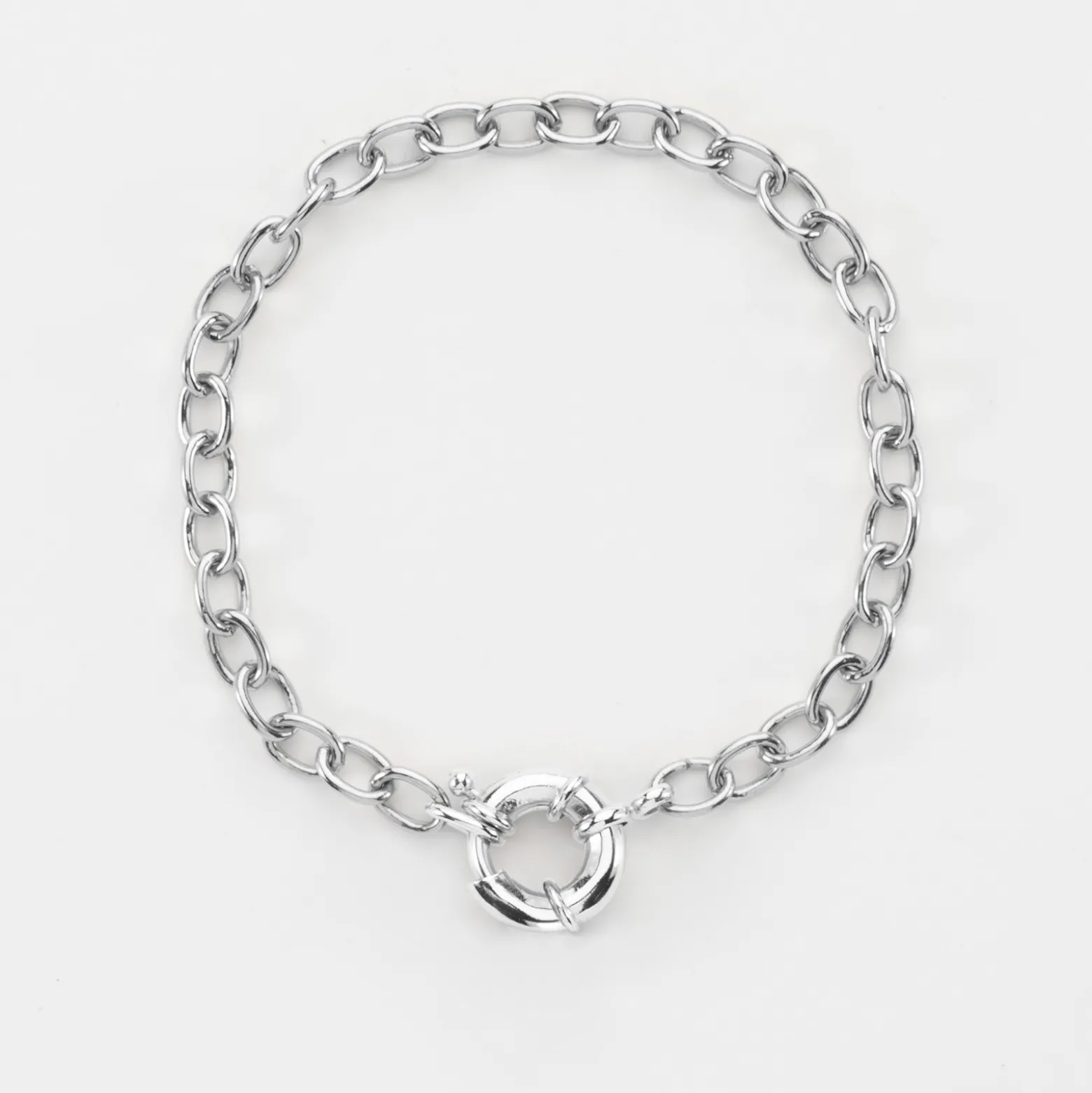 Bracelet chaine fermoir marin argent