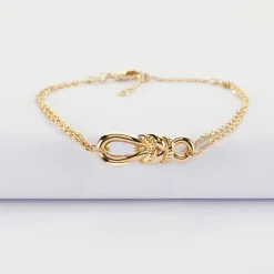 Bracelet chaîne "Le lien " plaqué or - HappyBulle x Lilylovesfashion