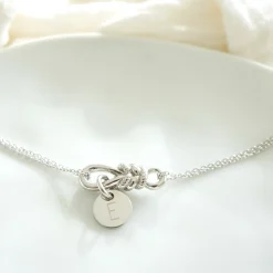 Bracelet chaîne personnalisé "Le lien" et médaille gravée argent 10 mm - HappyBulle x Lilylovesfashion