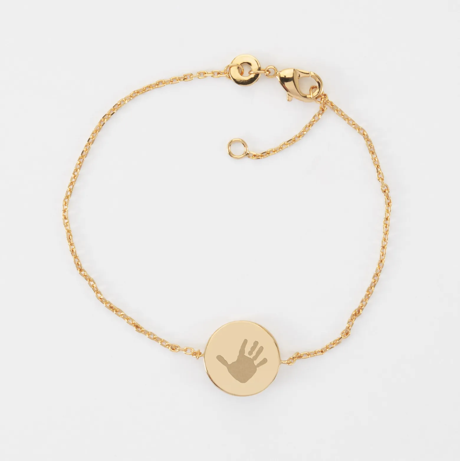 Bracelet chaîne personnalisé médaille gravée plaqué or initiale email noir soleil 12 mm