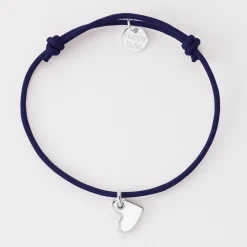 Bracelet coeur email argent 10 mm