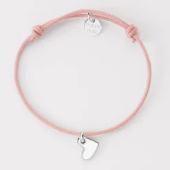 Bracelet coeur email argent 10 mm