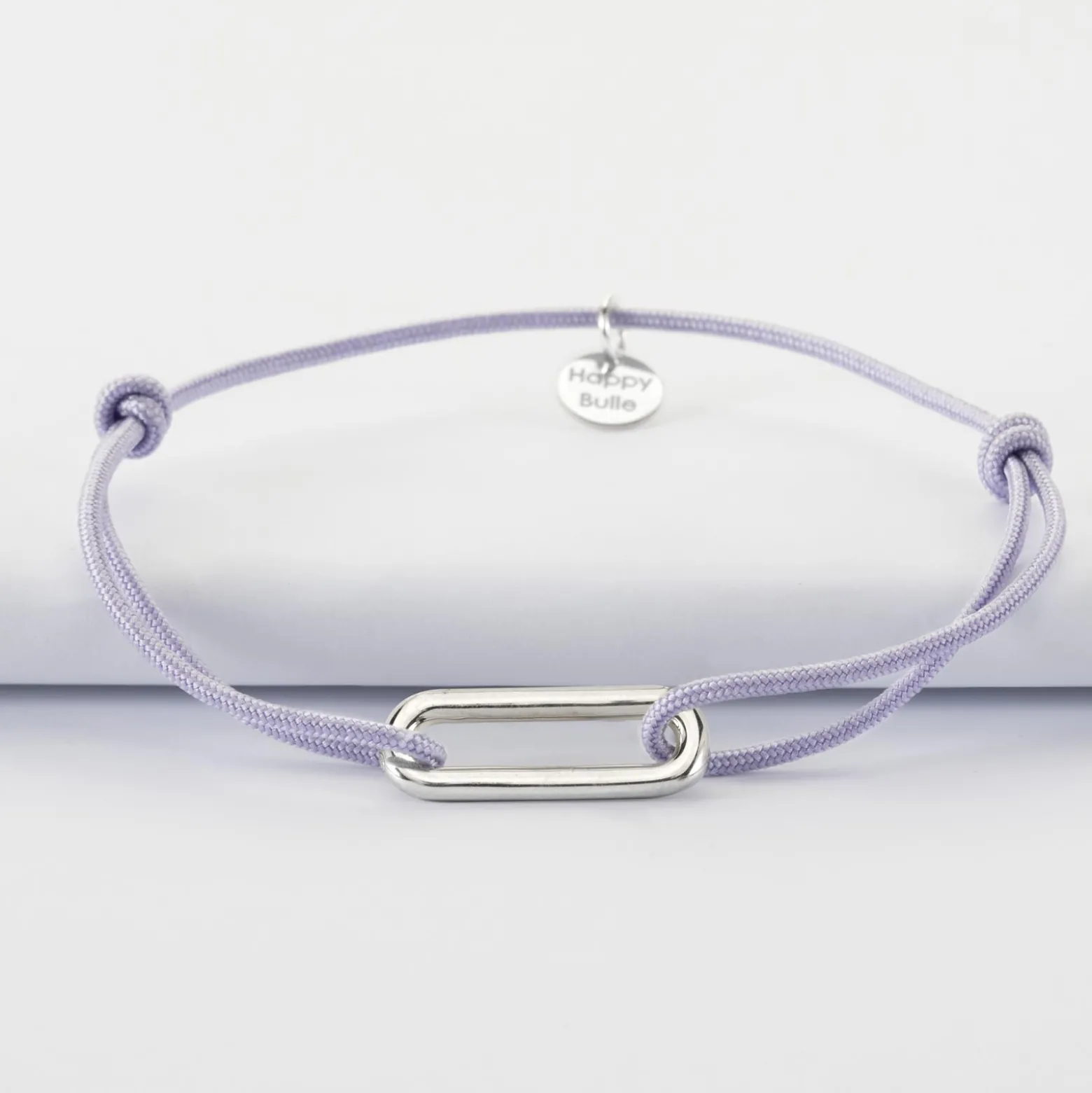 Bracelet cordon maillon argent 20x7 mm