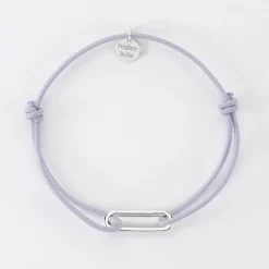 Bracelet cordon maillon argent 20x7 mm