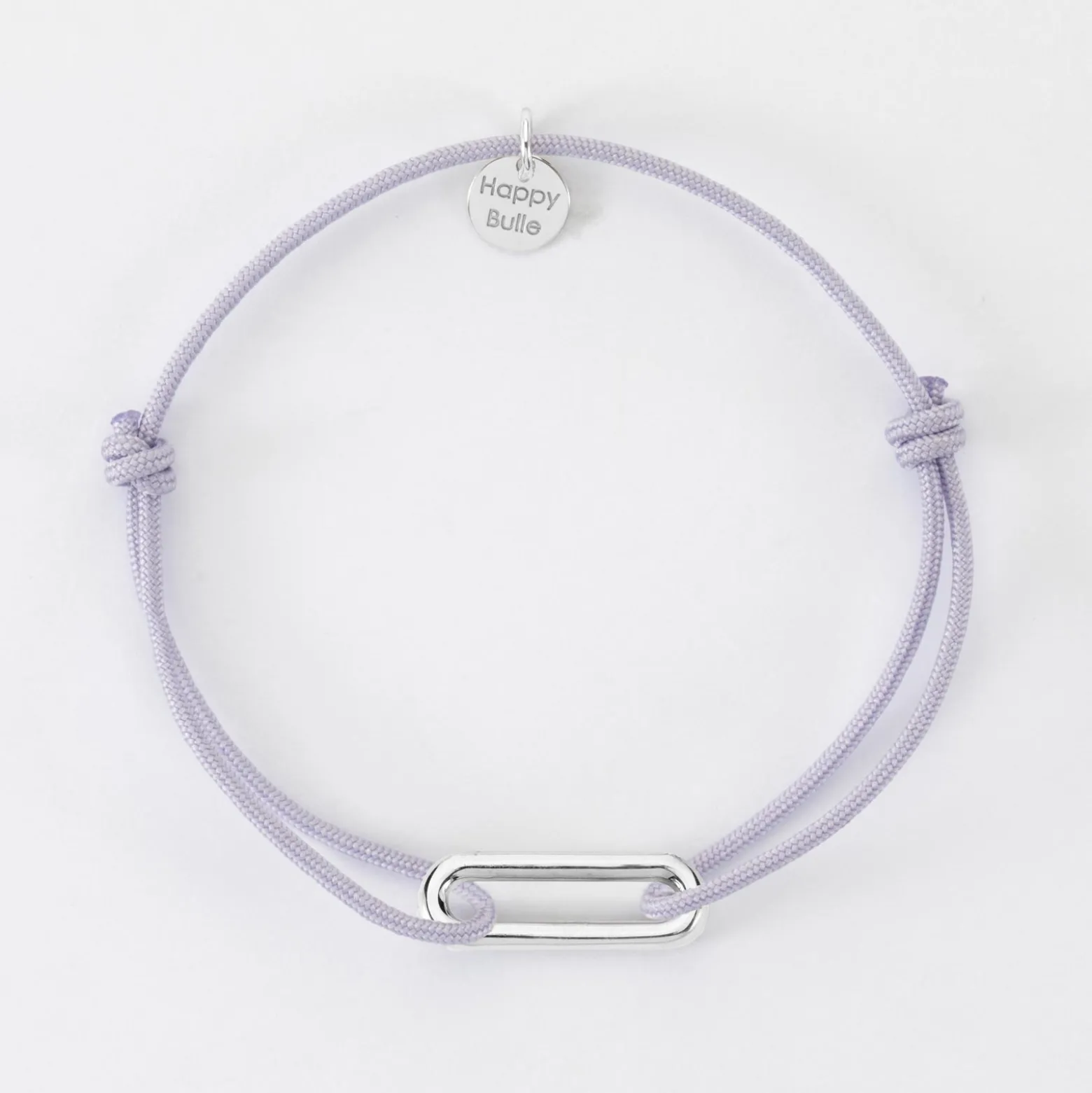Bracelet cordon maillon argent 20x7 mm
