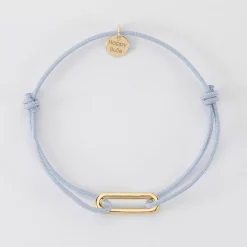 Bracelet cordon maillon plaqué or 20x7 mm