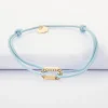 Bracelet cordon mousqueton scintillant plaqué or 12x8 mm