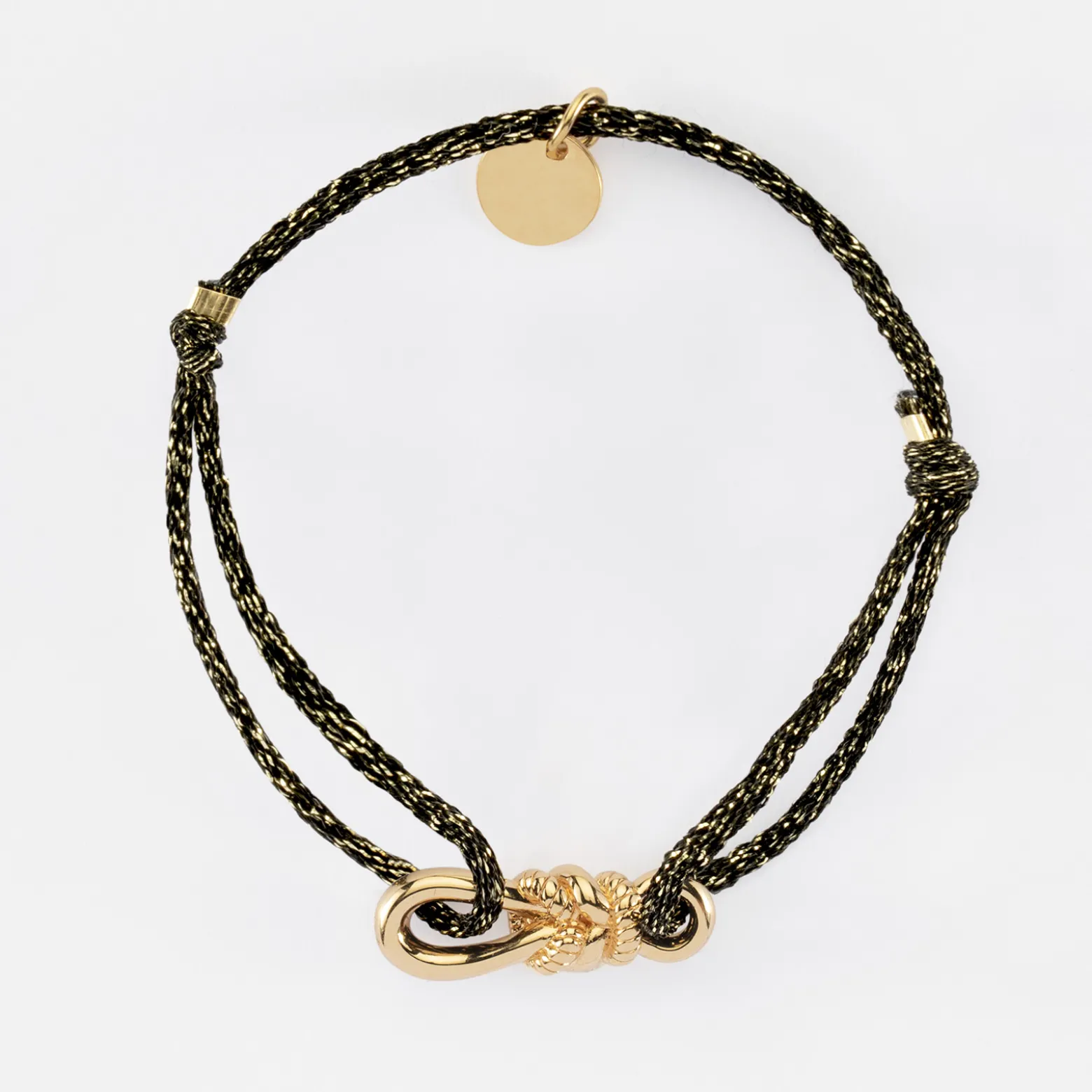 Bracelet cordon pailleté "Le lien" plaqué or - HappyBulle x Lilylovesfashion