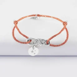Bracelet cordon pailleté personnalisé 