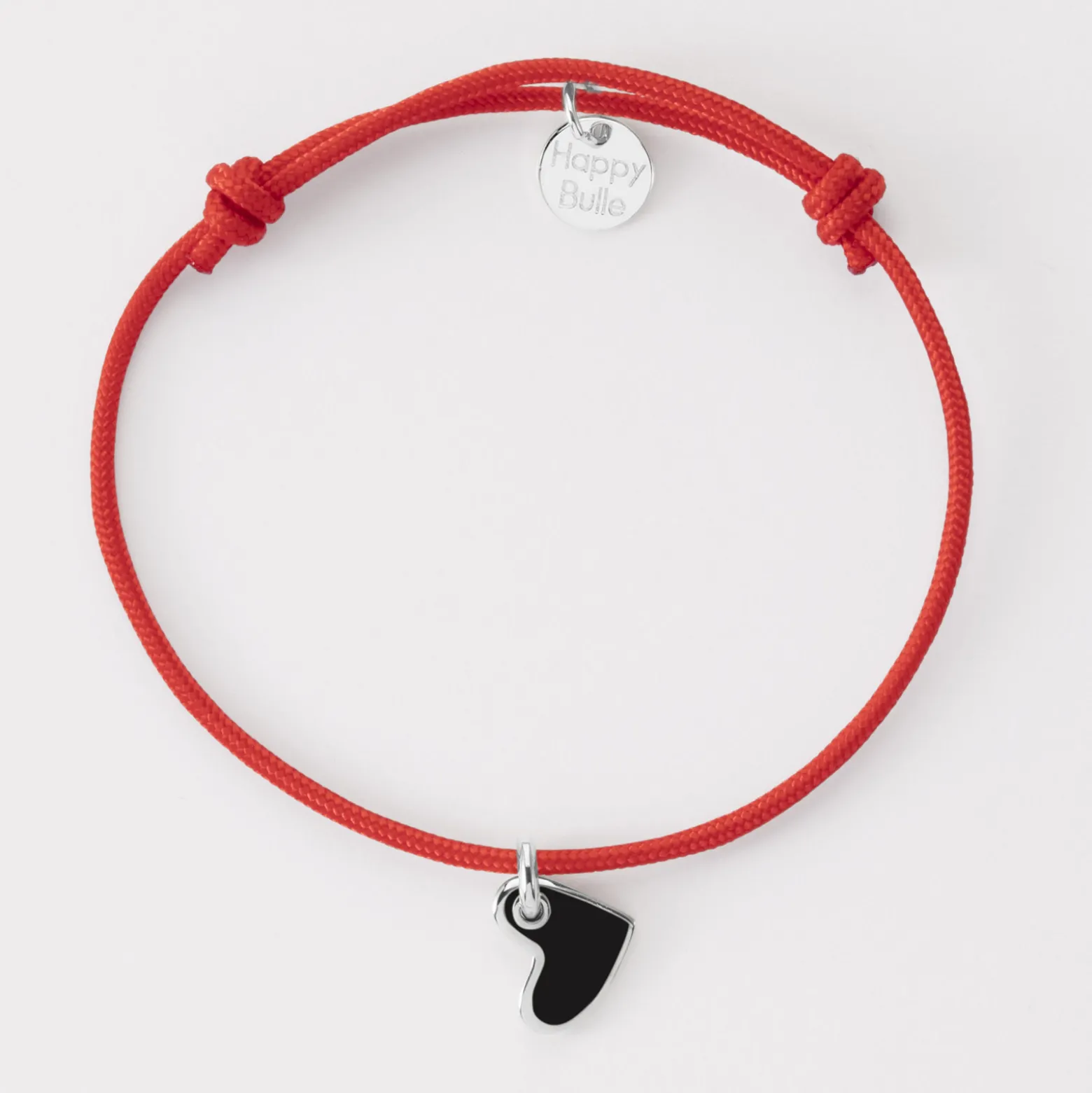 Bracelet enfant coeur email argent 10 mm