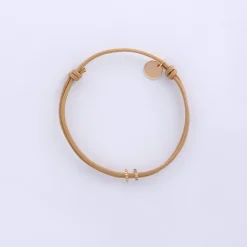 Bracelet enfant cordon double personnalisé collection Chapitre plaqué or - à composer