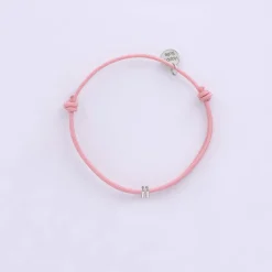 Bracelet enfant cordon double personnalisé collection Chapitre argent - à composer