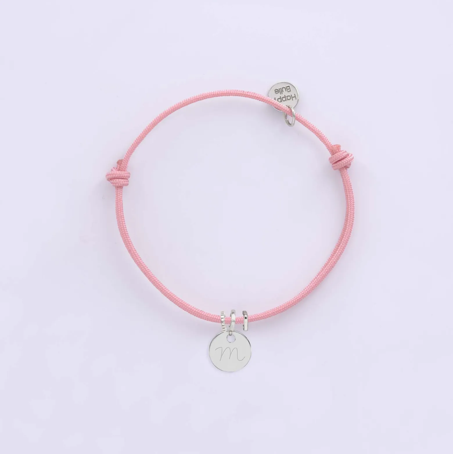 Bracelet enfant cordon double personnalisé collection Chapitre argent - à composer
