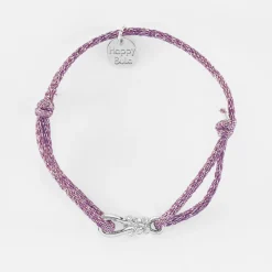 Bracelet enfant cordon pailleté "Le lien" argent - HappyBulle x Lilylovesfashion