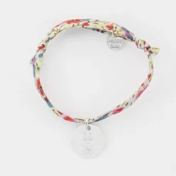 Bracelet enfant Liberty personnalisé médaille gravée argent 15 mm - Happybulle x Barbapapa