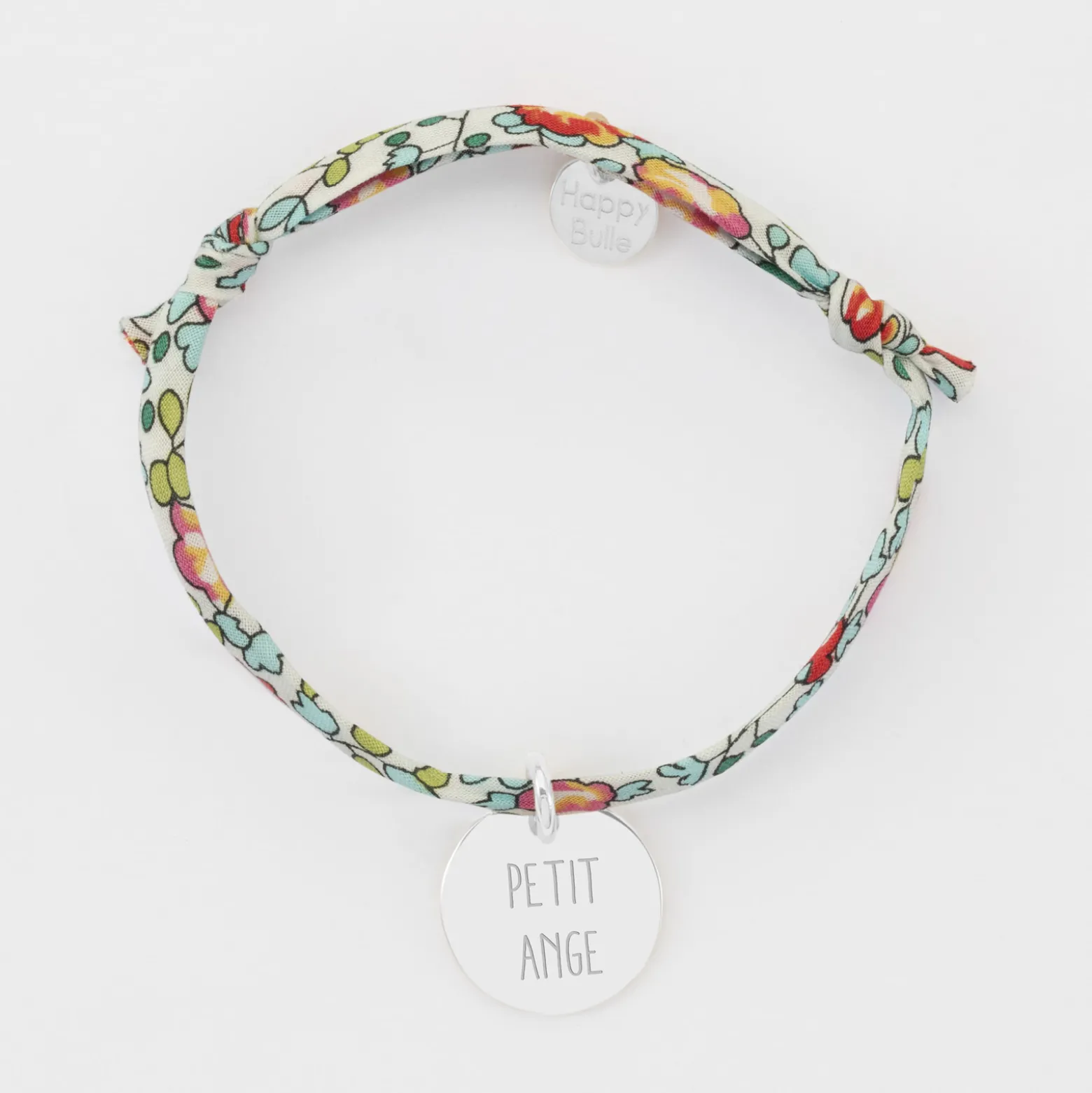 Bracelet enfant Liberty personnalisé médaille gravée argent 15 mm