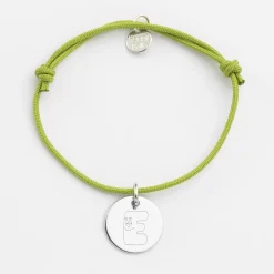 Bracelet enfant personnalisé médaille gravée argent 15 mm - Happybulle x Barbapapa