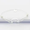 Bracelet enfant personnalisé cordon phosphorescent médaille gravée acrylique