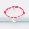 Bracelet enfant personnalisé médaille lettre initiale argent 11mm