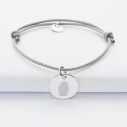 Bracelet EVJF personnalisé médaille gravée argent dormeuse 15mm