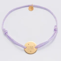 Bracelet EVJF personnalisé médaille gravée plaqué or 2 trous 15mm