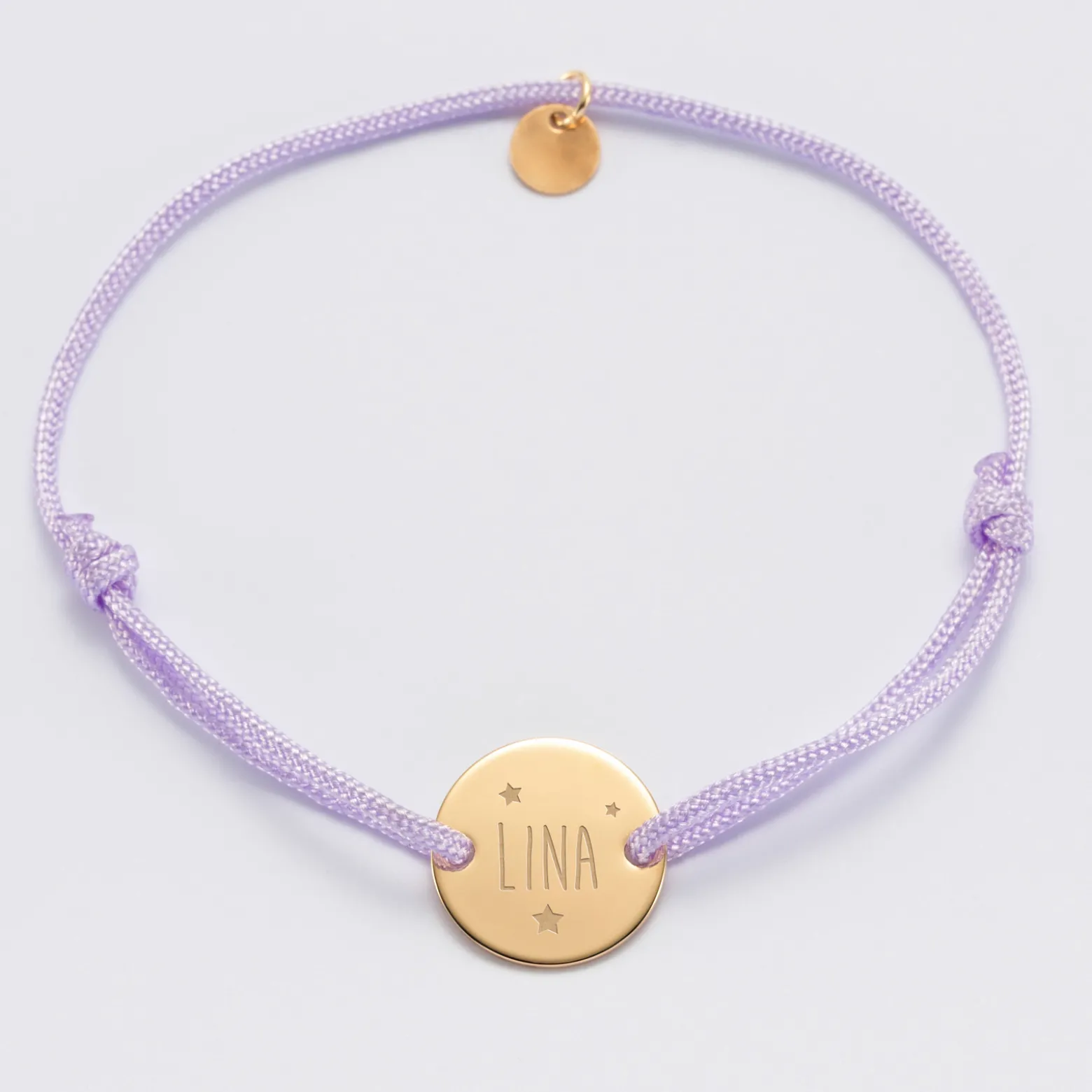Bracelet EVJF personnalisé médaille gravée plaqué or 2 trous 15mm