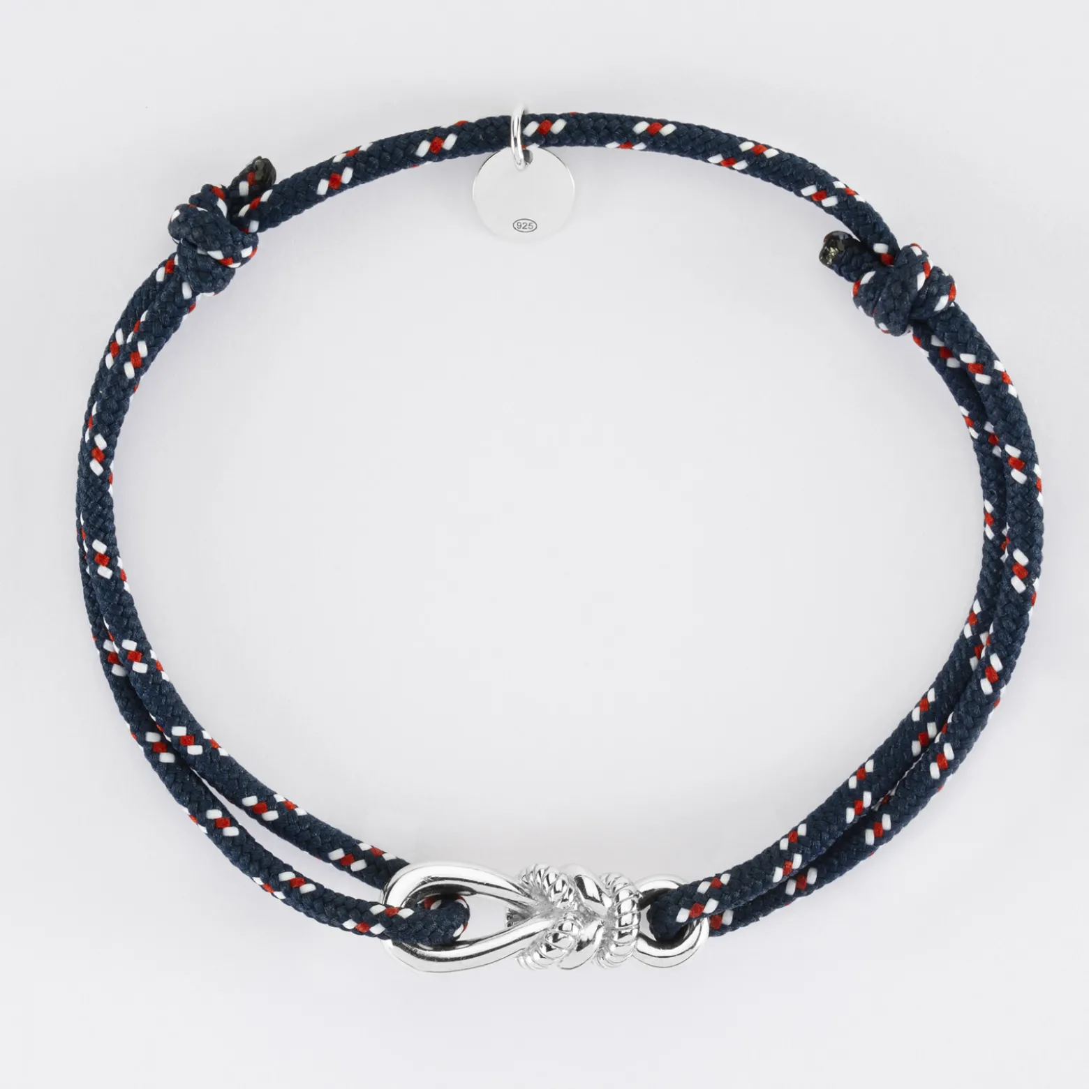 Bracelet homme cordage marin simple "Le lien" argent - HappyBulle x Lilylovesfashion