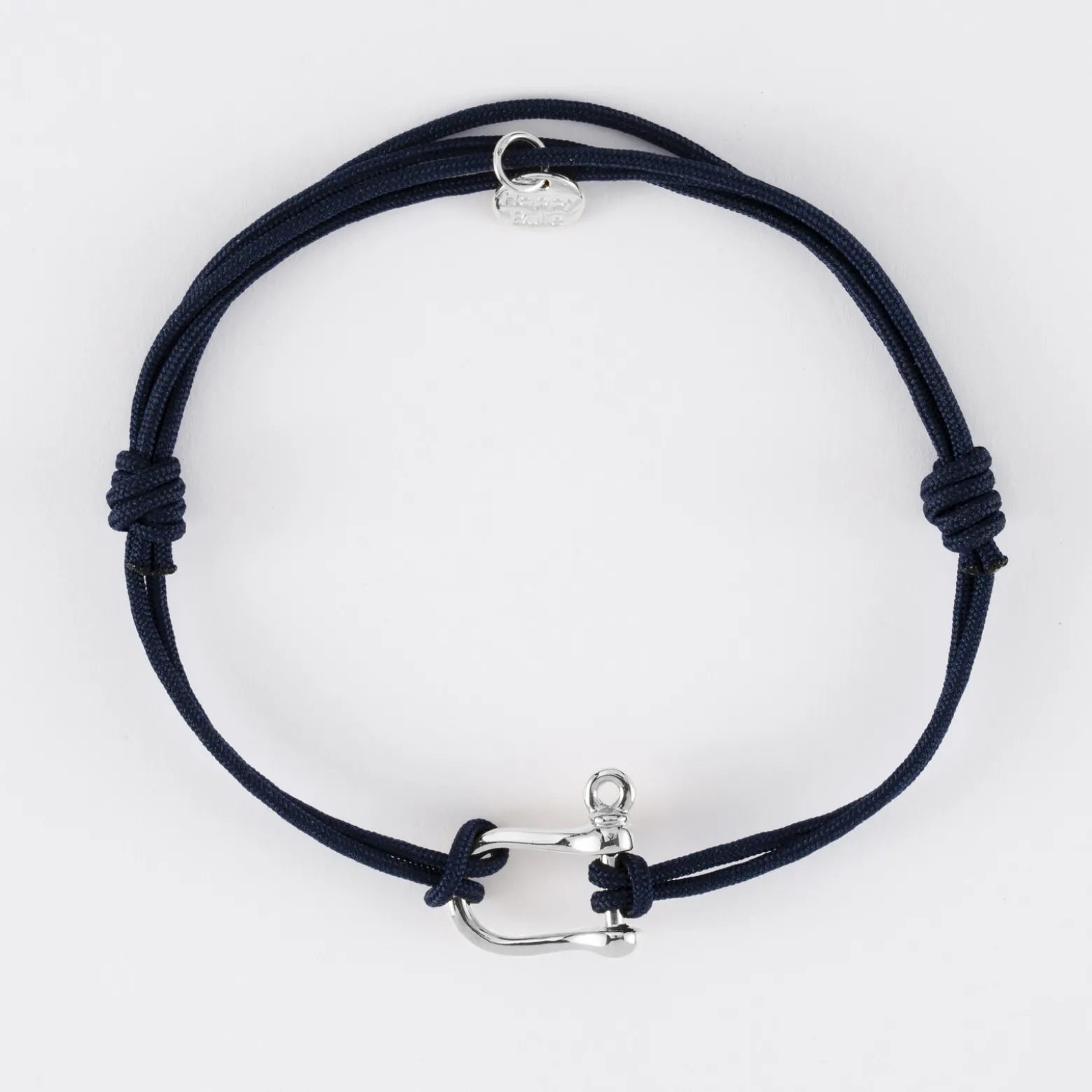 Bracelet homme cordon double manille argent 15 mm
