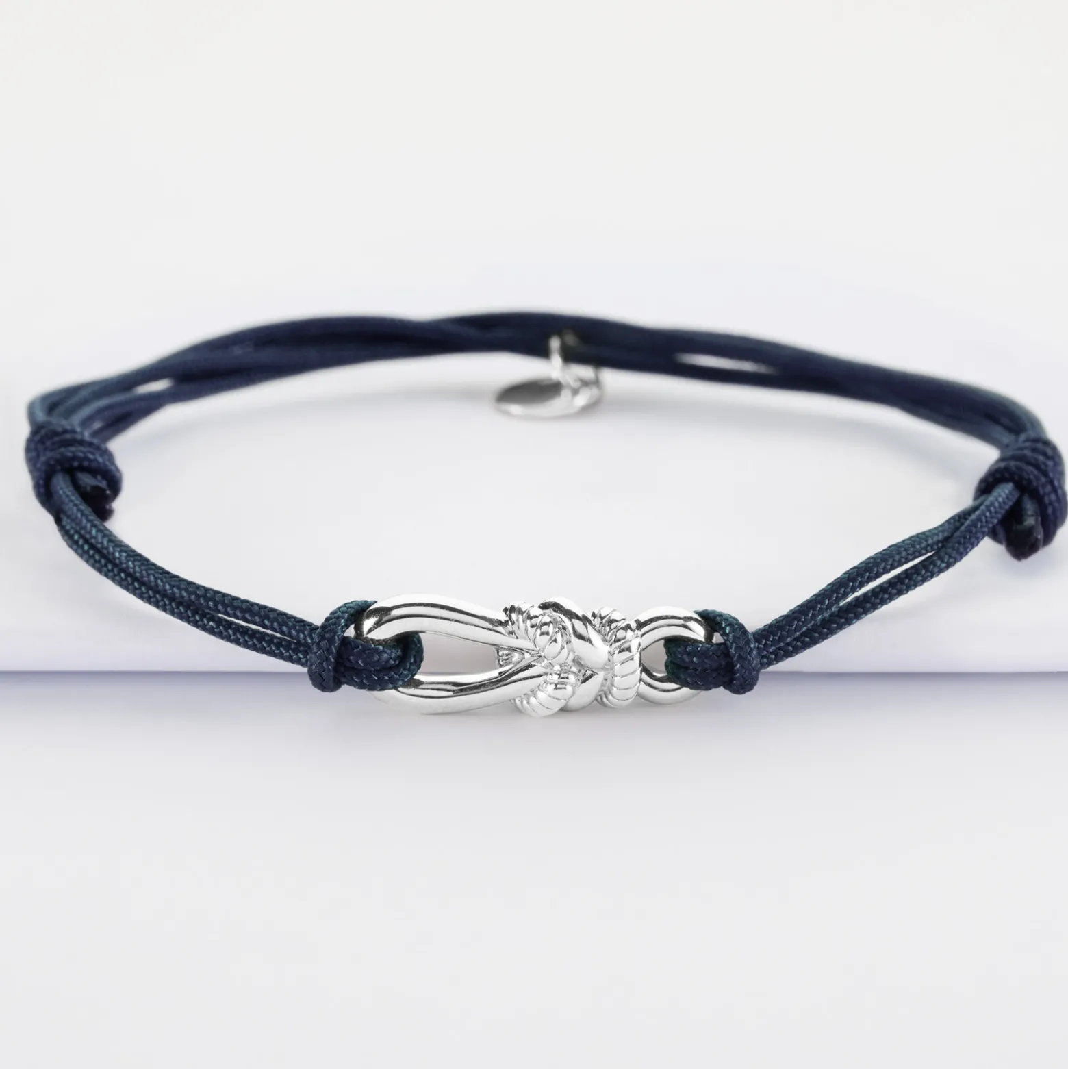 Bracelet homme cordon double "Le lien" argent - HappyBulle x Lilylovesfashion