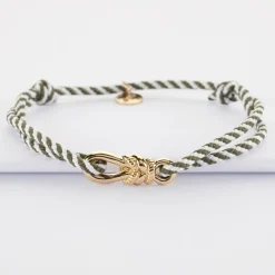 Bracelet homme cordon marin tressé "Le lien" plaqué or - HappyBulle x Lilylovesfashion