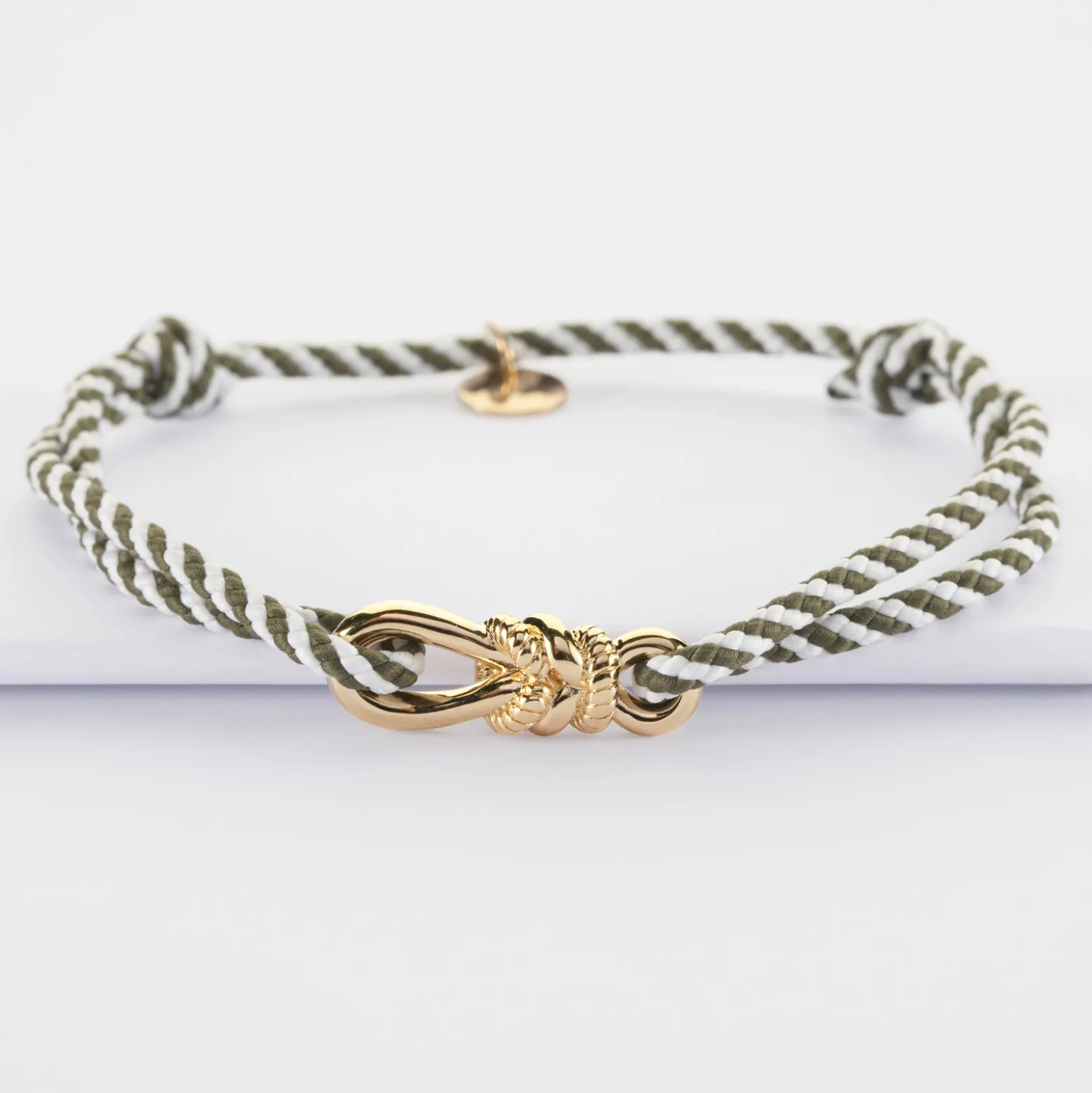 Bracelet homme cordon marin tressé "Le lien" plaqué or - HappyBulle x Lilylovesfashion