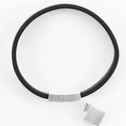 Bracelet homme personnalisé cuir fermoir gravé acier 11x11 mm