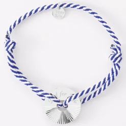 Bracelet homme personnalisé cordon tressé médaille gravée argent cible soleil 20 mm