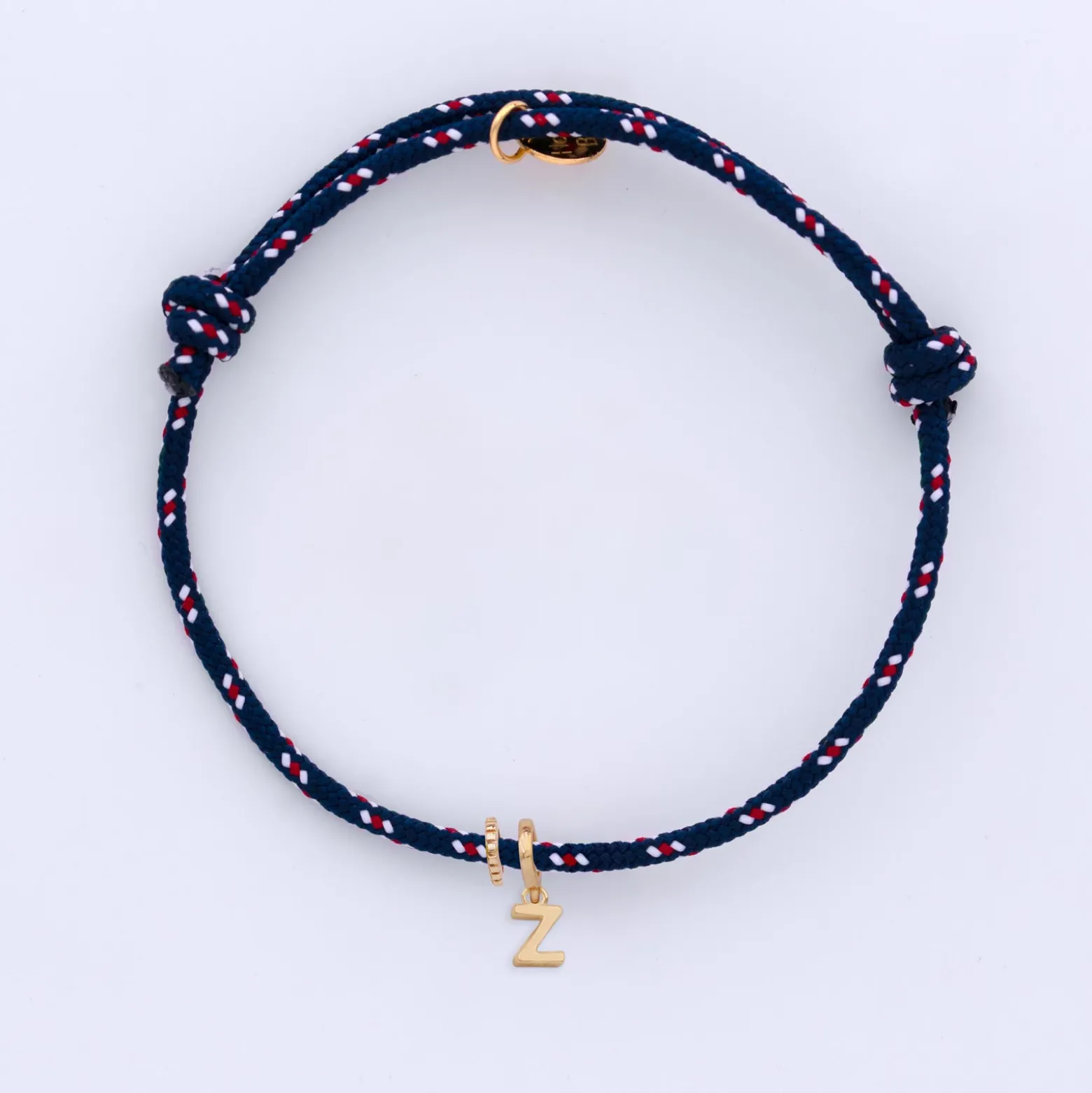 Bracelet homme personnalisé cordage marin collection Chapitre plaqué or - à composer