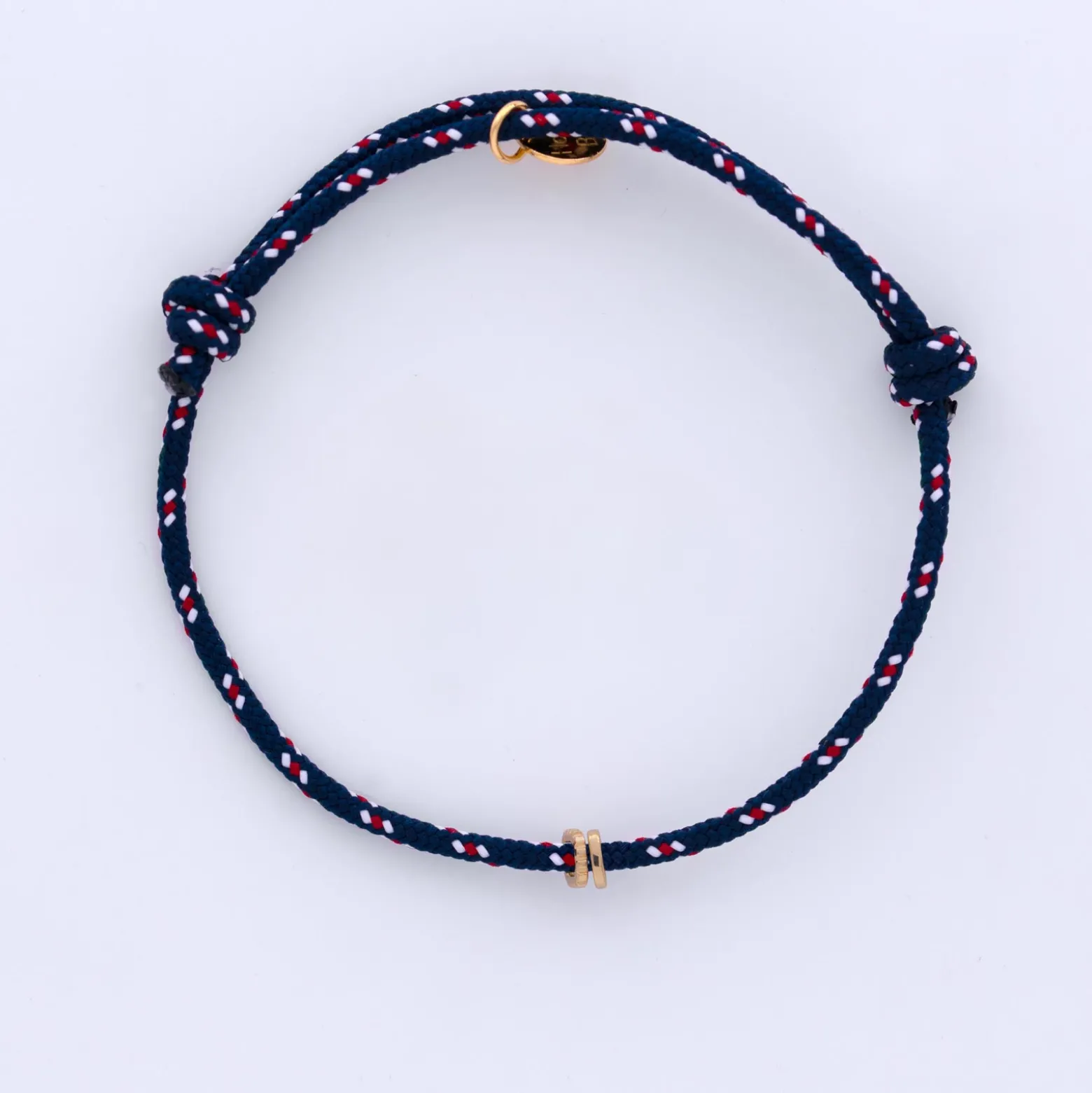 Bracelet homme personnalisé cordage marin collection Chapitre plaqué or - à composer