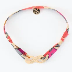 Bracelet infini Liberty médaille gravée plaqué or 25x10mm